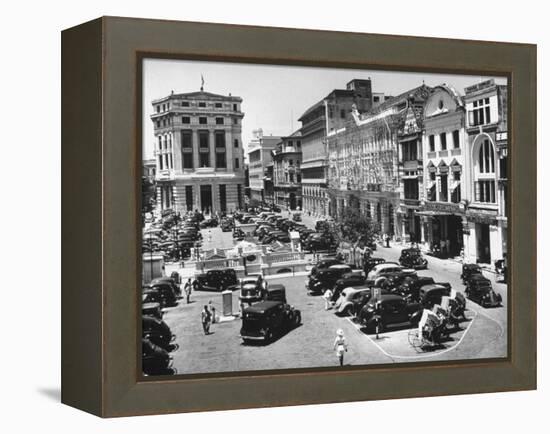 Raffles Square in Singapore-Carl Mydans-Framed Premier Image Canvas