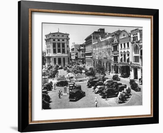 Raffles Square in Singapore-Carl Mydans-Framed Photographic Print