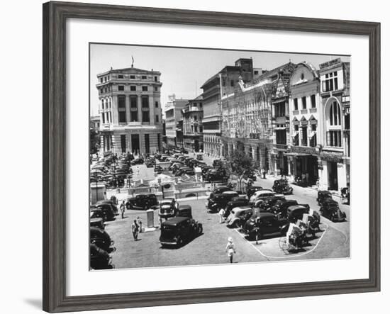 Raffles Square in Singapore-Carl Mydans-Framed Photographic Print