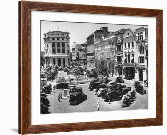 Raffles Square in Singapore-Carl Mydans-Framed Photographic Print