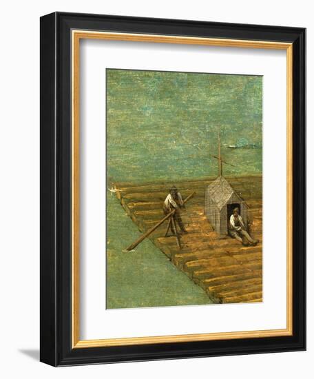 Raft detail from Tower of Babel, 1563-Pieter the Elder Bruegel-Framed Premium Giclee Print