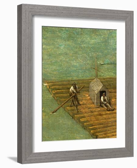 Raft detail from Tower of Babel, 1563-Pieter the Elder Bruegel-Framed Giclee Print