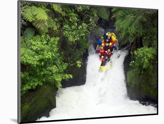 Raft in Tutea's Falls, Okere River, New Zealand-David Wall-Mounted Photographic Print