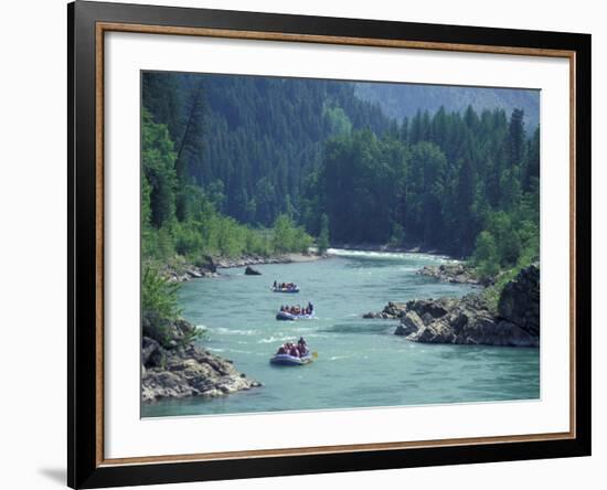 Rafters Along the Middle Fork of the Flathead River, Glacier National Park, Montana, USA-Jamie & Judy Wild-Framed Photographic Print