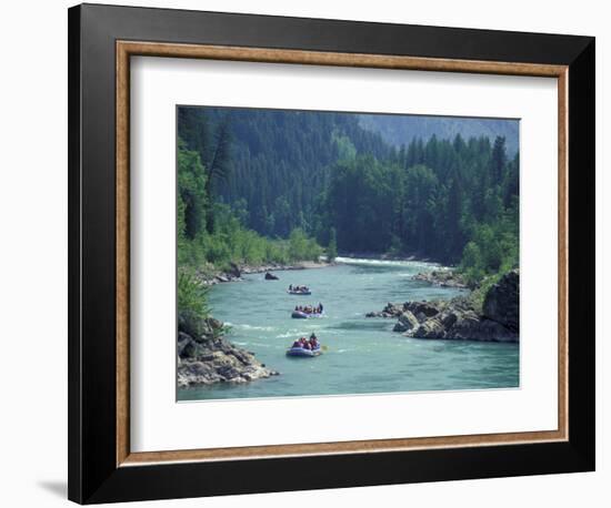 Rafters Along the Middle Fork of the Flathead River, Glacier National Park, Montana, USA-Jamie & Judy Wild-Framed Photographic Print