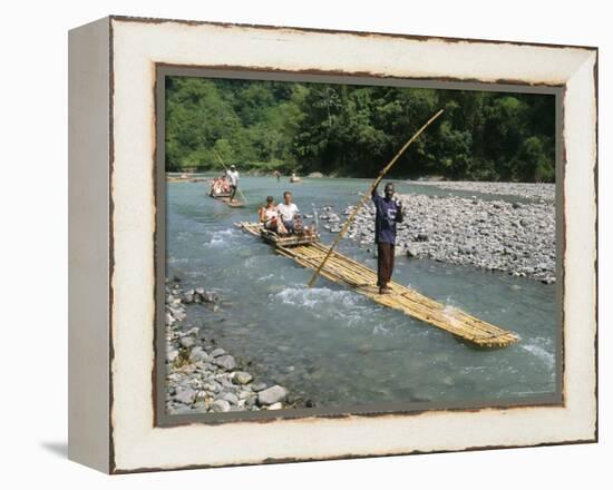 Rafting on Rio Grande, Port Antonio, Jamaica, West Indies, Central America-Sergio Pitamitz-Framed Premier Image Canvas