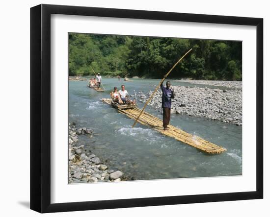 Rafting on Rio Grande, Port Antonio, Jamaica, West Indies, Central America-Sergio Pitamitz-Framed Photographic Print