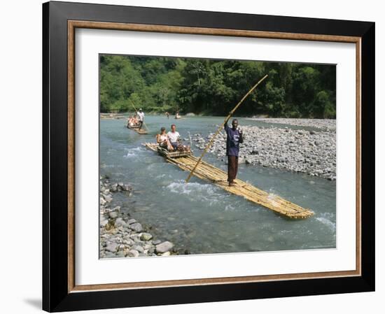 Rafting on Rio Grande, Port Antonio, Jamaica, West Indies, Central America-Sergio Pitamitz-Framed Photographic Print