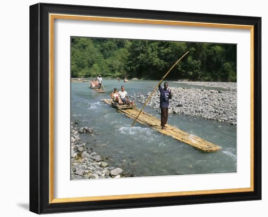 Rafting on Rio Grande, Port Antonio, Jamaica, West Indies, Central America-Sergio Pitamitz-Framed Photographic Print