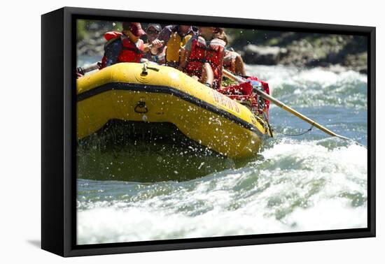 Rafting On The Main Salmon River In Central Idaho-Justin Bailie-Framed Premier Image Canvas