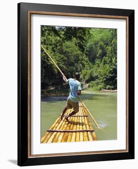 Rafting on the Martha Brae River, Jamaica, Caribbean, West Indies-Robert Harding-Framed Photographic Print