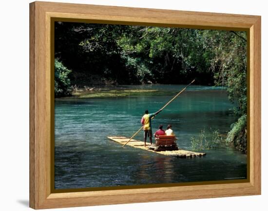 Rafting on the Martha Brae River, Jamaica, Caribbean-Greg Johnston-Framed Premier Image Canvas