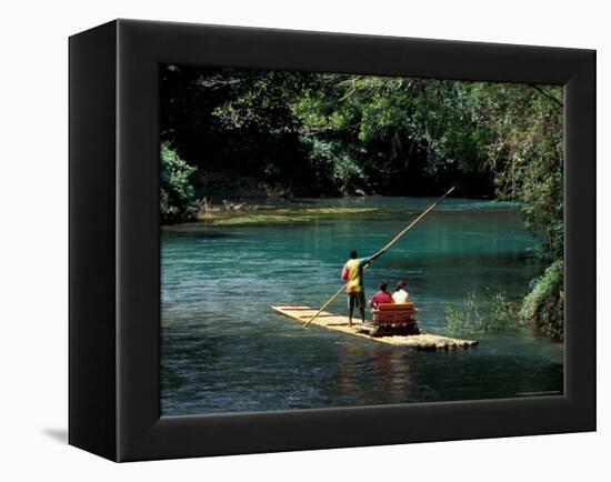 Rafting on the Martha Brae River, Jamaica, Caribbean-Greg Johnston-Framed Premier Image Canvas