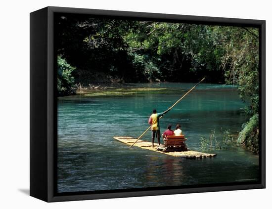 Rafting on the Martha Brae River, Jamaica, Caribbean-Greg Johnston-Framed Premier Image Canvas