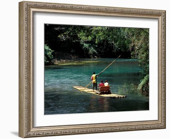 Rafting on the Martha Brae River, Jamaica, Caribbean-Greg Johnston-Framed Photographic Print