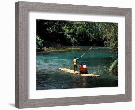 Rafting on the Martha Brae River, Jamaica, Caribbean-Greg Johnston-Framed Photographic Print