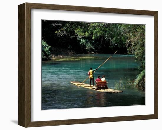 Rafting on the Martha Brae River, Jamaica, Caribbean-Greg Johnston-Framed Photographic Print