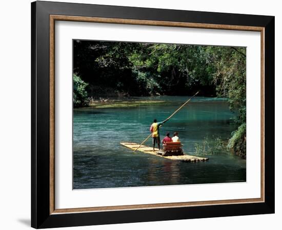 Rafting on the Martha Brae River, Jamaica, Caribbean-Greg Johnston-Framed Photographic Print