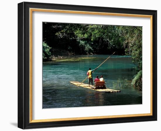 Rafting on the Martha Brae River, Jamaica, Caribbean-Greg Johnston-Framed Photographic Print