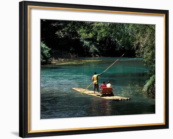 Rafting on the Martha Brae River, Jamaica, Caribbean-Greg Johnston-Framed Photographic Print