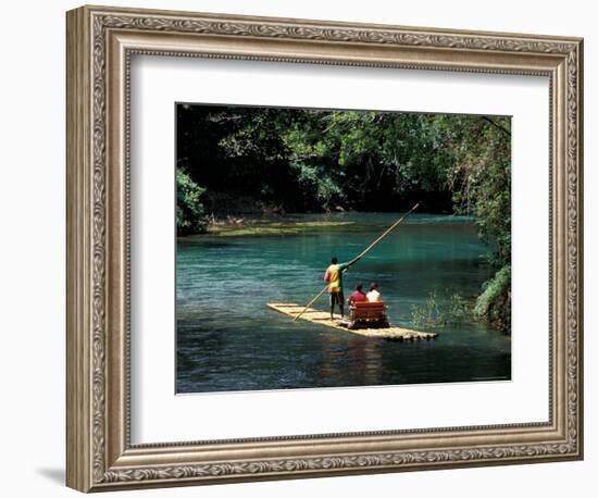 Rafting on the Martha Brae River, Jamaica, Caribbean-Greg Johnston-Framed Photographic Print