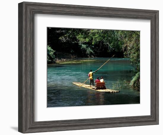 Rafting on the Martha Brae River, Jamaica, Caribbean-Greg Johnston-Framed Photographic Print