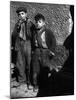 Ragged, Filthy, Poverty Stricken, Street Boys Smoking Cigarettes Begged from American Soldiers-George Rodger-Mounted Photographic Print