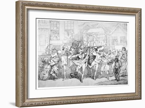 Ragged Musicians and Dancers, 1791-Thomas Rowlandson-Framed Giclee Print