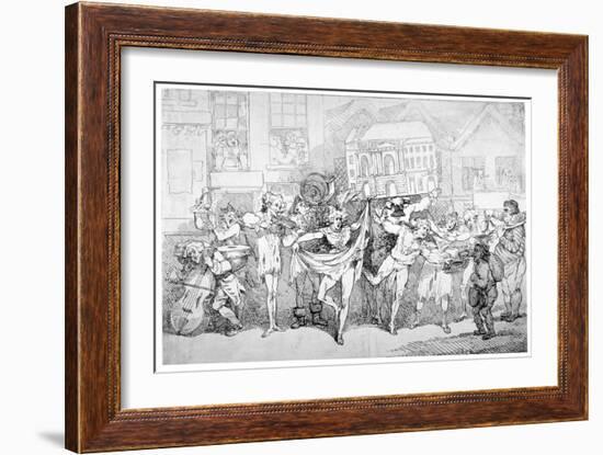 Ragged Musicians and Dancers, 1791-Thomas Rowlandson-Framed Giclee Print