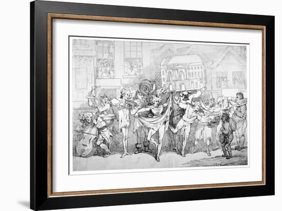 Ragged Musicians and Dancers, 1791-Thomas Rowlandson-Framed Giclee Print