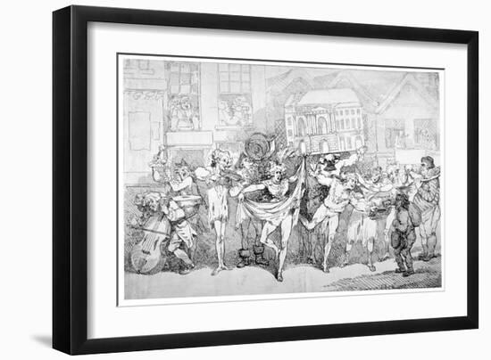 Ragged Musicians and Dancers, 1791-Thomas Rowlandson-Framed Giclee Print