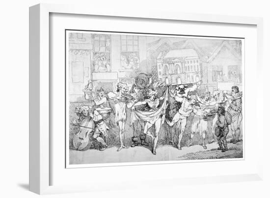 Ragged Musicians and Dancers, 1791-Thomas Rowlandson-Framed Giclee Print