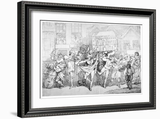 Ragged Musicians and Dancers, 1791-Thomas Rowlandson-Framed Giclee Print