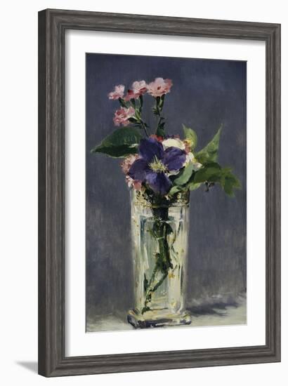 Ragged Robins and Clematis, c.1882-Edouard Manet-Framed Giclee Print