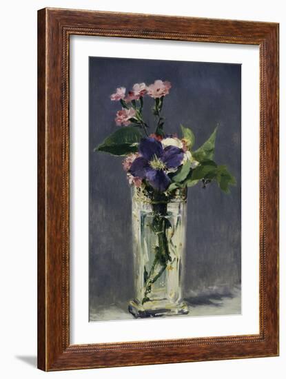 Ragged Robins and Clematis, c.1882-Edouard Manet-Framed Giclee Print