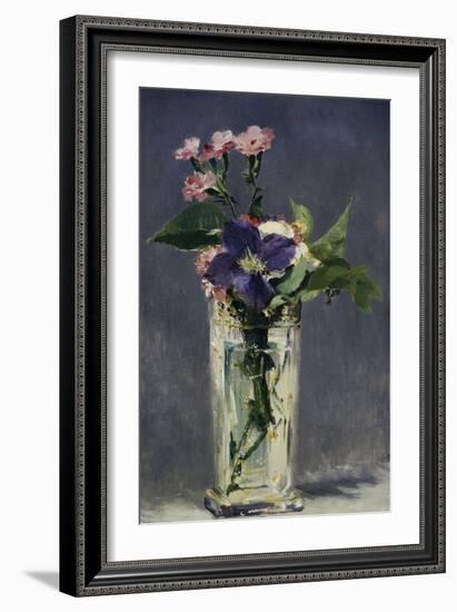 Ragged Robins and Clematis, c.1882-Edouard Manet-Framed Giclee Print