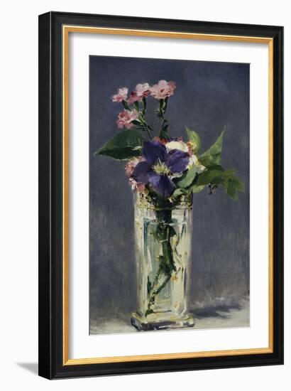 Ragged Robins and Clematis, c.1882-Edouard Manet-Framed Giclee Print