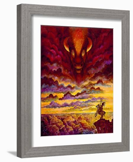 Raging Buffalo-Bill Bell-Framed Giclee Print