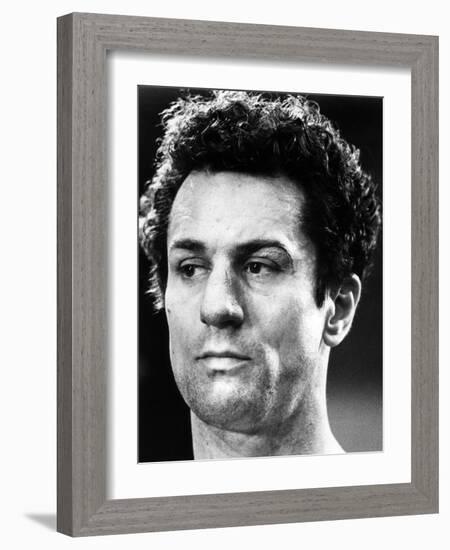 Raging Bull by Martin Scorsese with Robert by Niro, 1980 (b/w photo)-null-Framed Photo