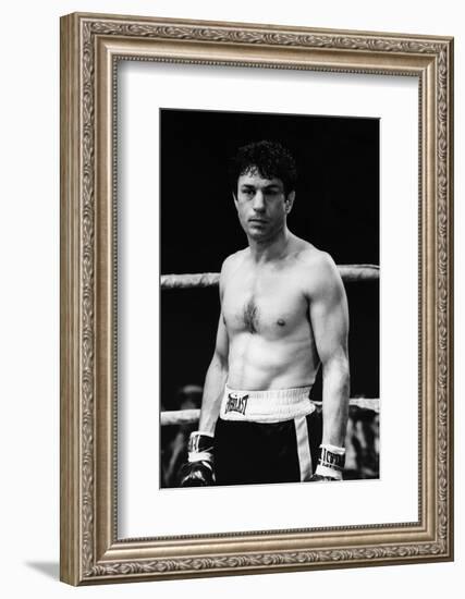 Raging Bull by Martin Scorsese with Robert by Niro, 1980 (b/w photo)-null-Framed Photo