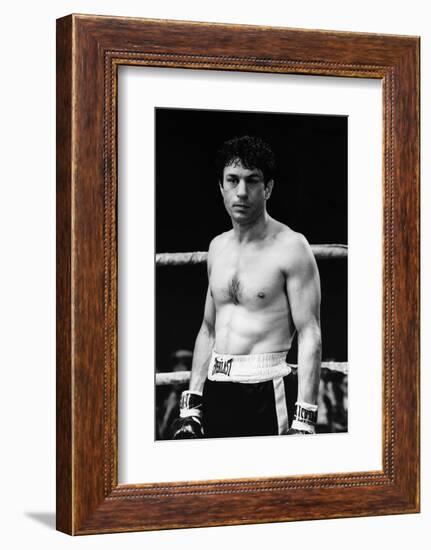 Raging Bull by Martin Scorsese with Robert by Niro, 1980 (b/w photo)-null-Framed Photo