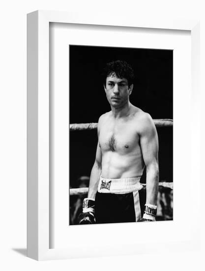 Raging Bull by Martin Scorsese with Robert by Niro, 1980 (b/w photo)-null-Framed Photo