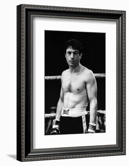 Raging Bull by Martin Scorsese with Robert by Niro, 1980 (b/w photo)-null-Framed Photo