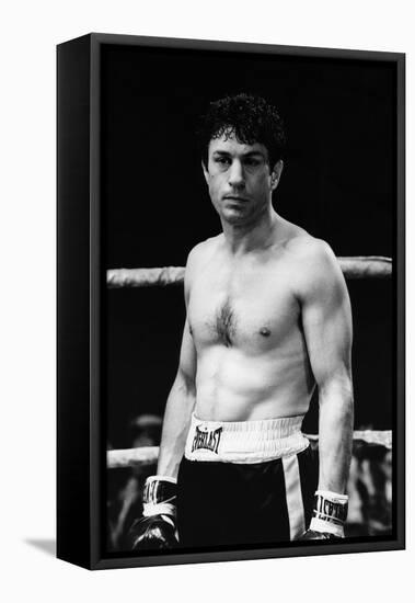 Raging Bull by Martin Scorsese with Robert by Niro, 1980 (b/w photo)-null-Framed Stretched Canvas