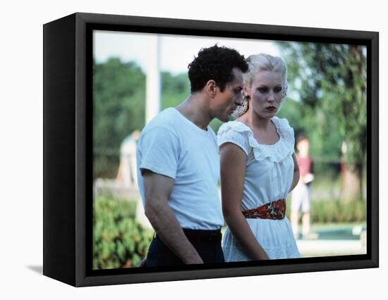 Raging Bull by Martin Scorsese with Robert by Niro and Cathy Moriarty, 1980 (photo)-null-Framed Stretched Canvas