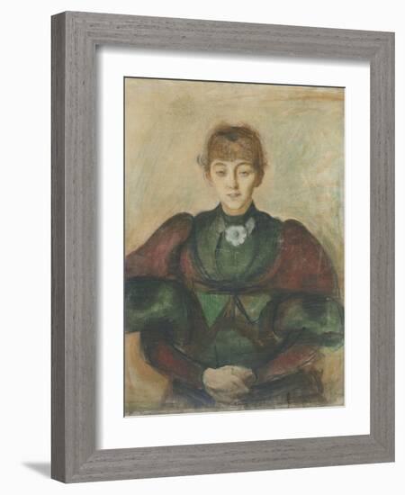 Ragnhild Backstrom, C.1894 (Pastel on Canvas)-Edvard Munch-Framed Giclee Print