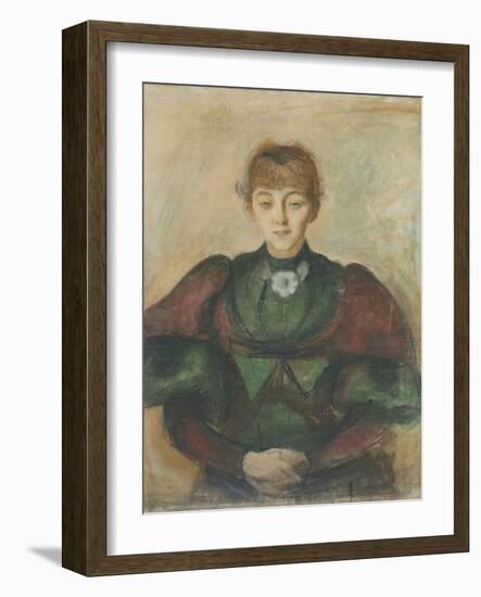 Ragnhild Backstrom, C.1894 (Pastel on Canvas)-Edvard Munch-Framed Giclee Print