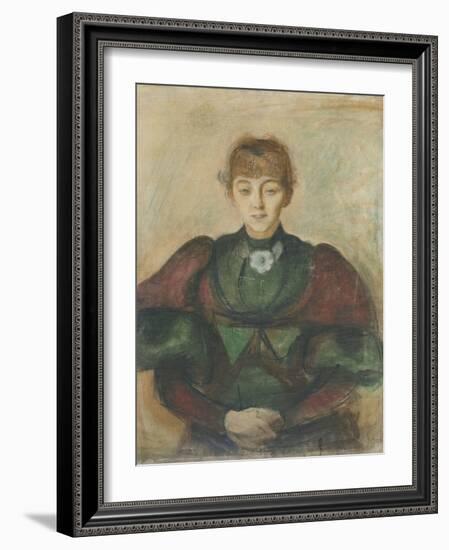 Ragnhild Backstrom, C.1894 (Pastel on Canvas)-Edvard Munch-Framed Giclee Print
