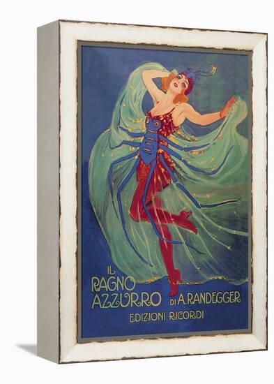 Ragno Azzurro (The Blue Spider)-Leopoldo Metlicovitz-Framed Stretched Canvas