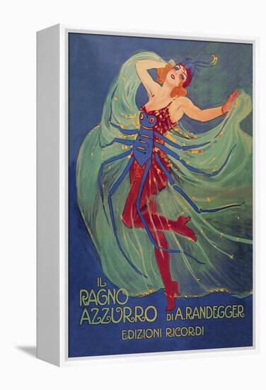 Ragno Azzurro (The Blue Spider)-Leopoldo Metlicovitz-Framed Stretched Canvas